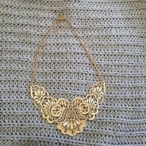 Gold Bib Necklace